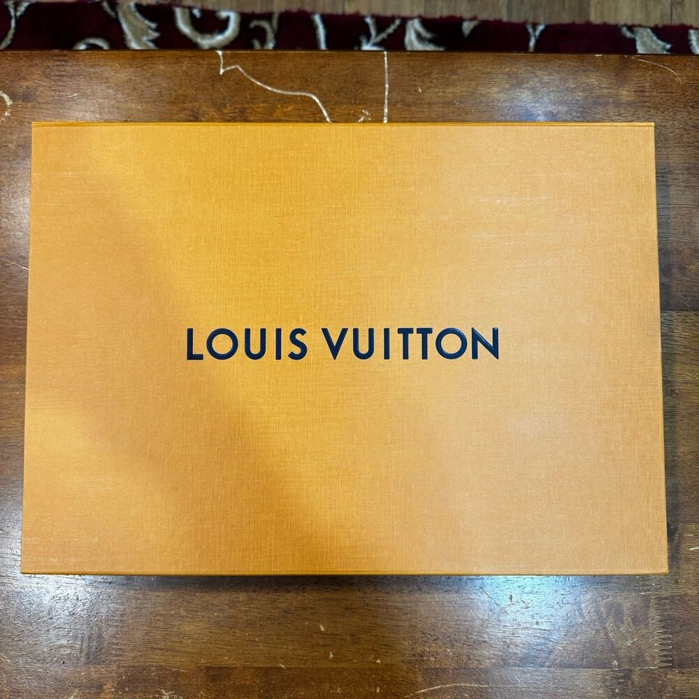 Louis Vuitton Orange Authentic Magnetic Push Flap *Empty Box* "16x11.5x2.5"